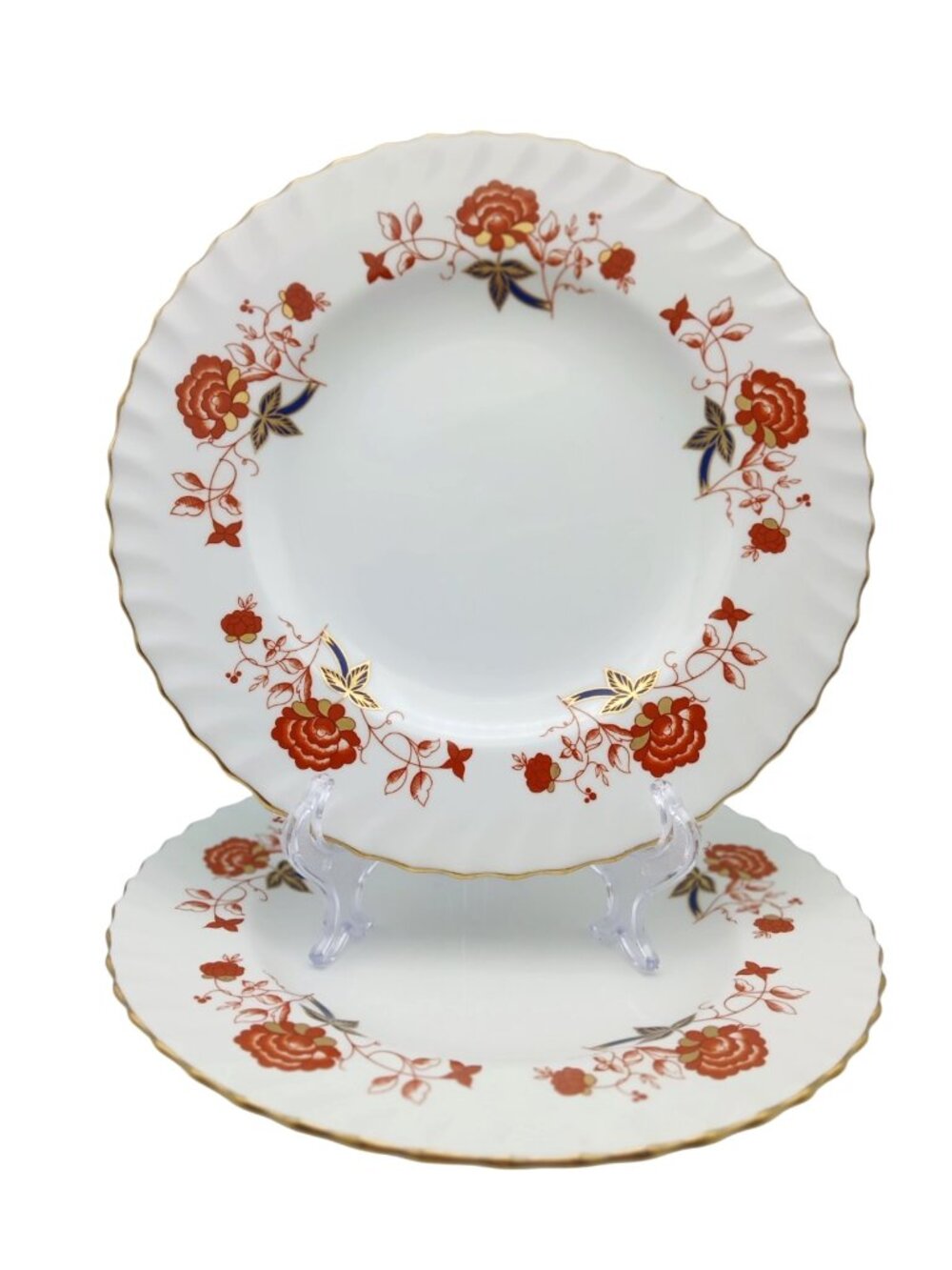 Royal Crown Derby Bali Dinner Plates Set of 2 Bone China 10.5 in